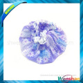Purple printing lace waterproof cap